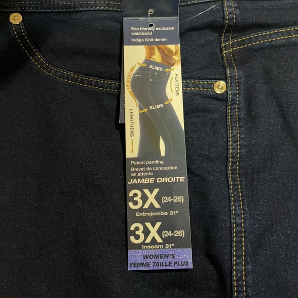 Nygard Slim Straight Leg Blue plus size 3X - Picture 5 of 5